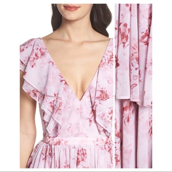 FAME AND PARTNERS FLORAL MIDI DRESS - Picture 4 of 8